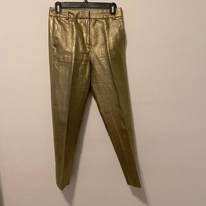 J.Crew Metallic Gold Trousers
